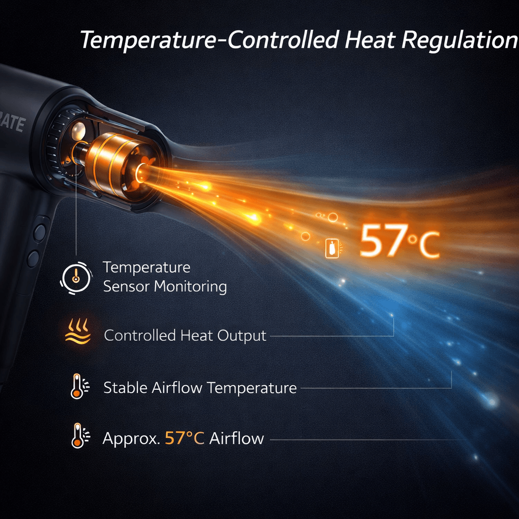 SHRATE Hair Dryer - Temperature-Controlled Heat Regulation
