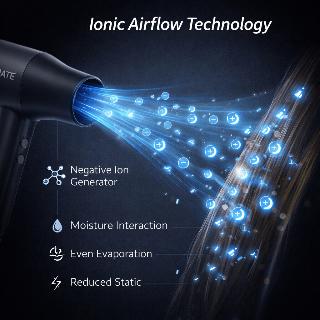 SHRATE Hair Dryer - Negative Ion Airflow Technology